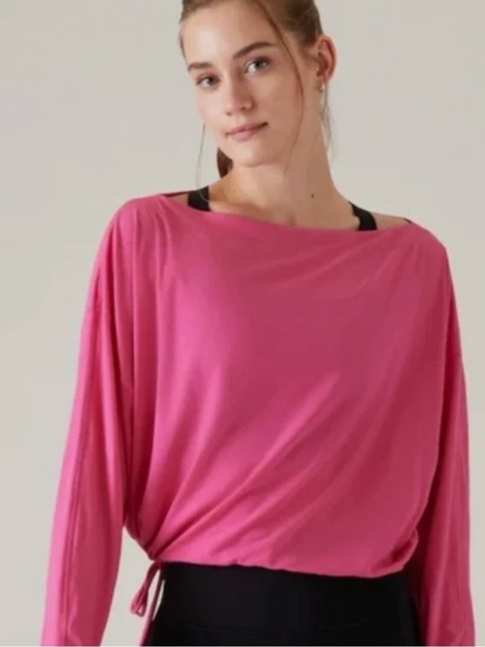 Hot pink Athleta cool down top